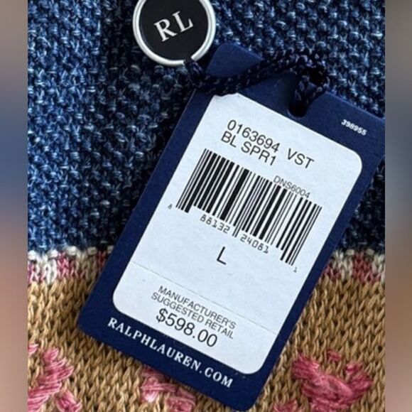 Ralph Lauren Southwest Multi Linen Fringe Vest - Picture 10 of 16